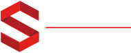 Logo with a red stylized S and white text Stratus Roofing on black background
